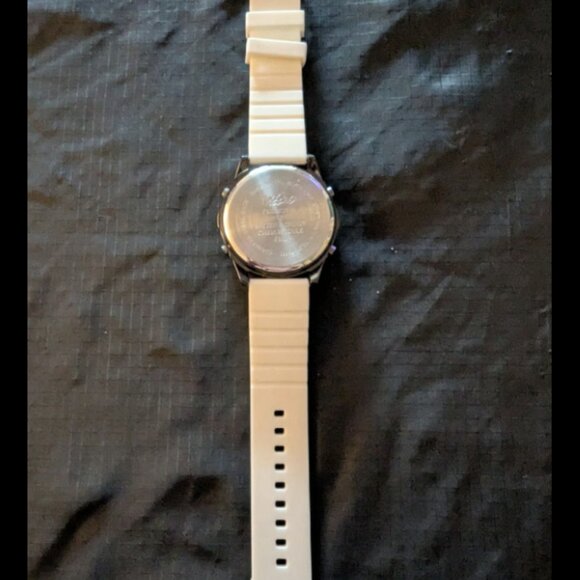 Mossimo Men's Multifunction Quartz Digital Watch with White Silicone Band - Picture 3 of 5